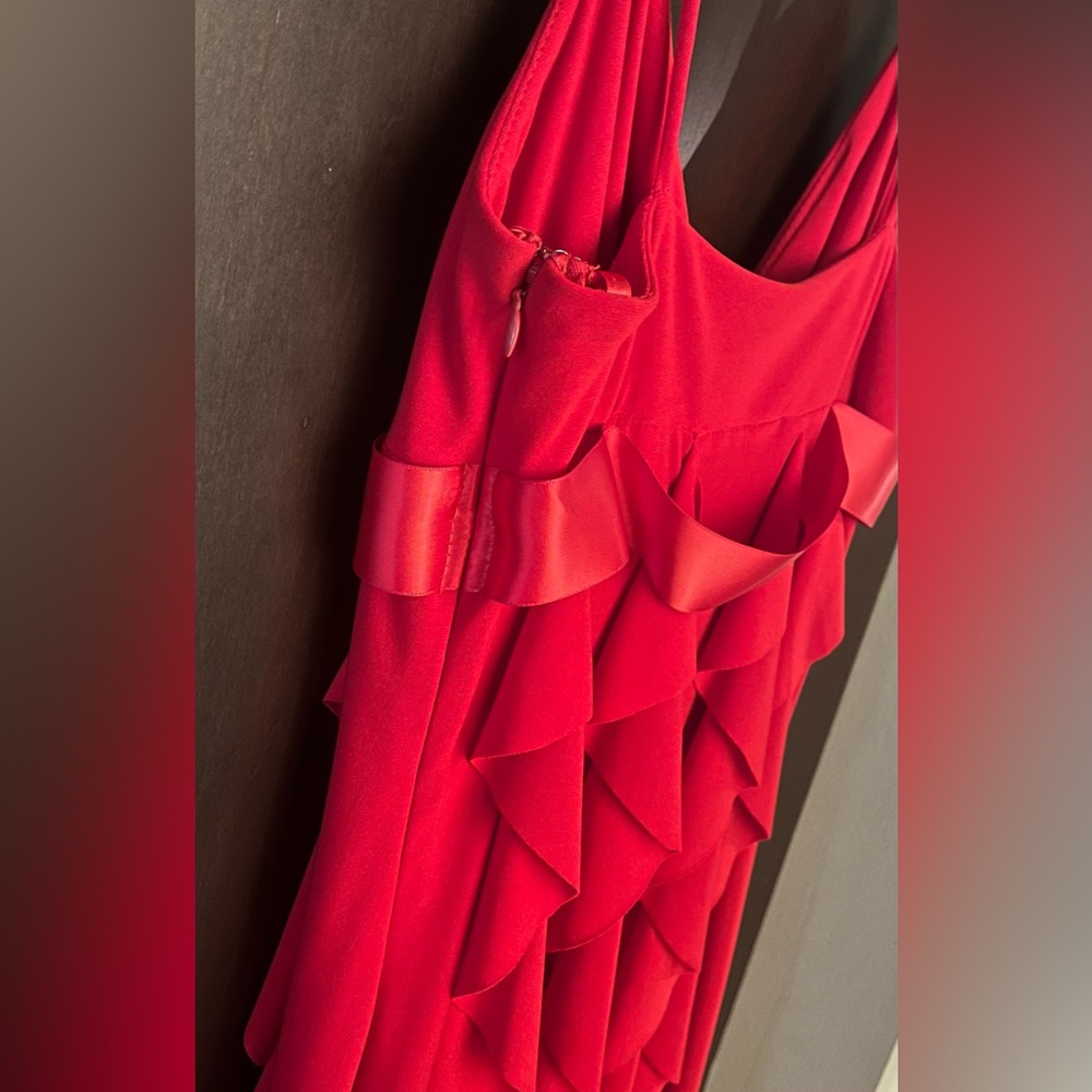 Vintage 2000s Cache Red Dress with Elegant Bow - Picture 5 of 5